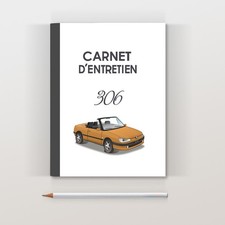 Carnet d'entretien Peugeot 306 cabriolet jaune vermeer
