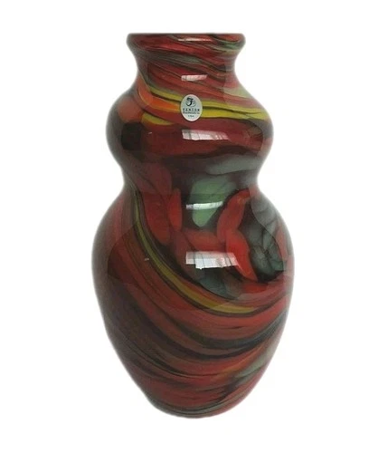 Fenton Art Glass Vase Dave Fetty "Crayons" 10 1/2" Limited Ed. 253/750