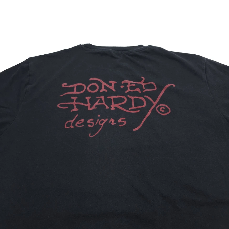 Рубашка мужская Ed Hardy размер Large черная с рисунком тигр  - Изображение 4 из 4