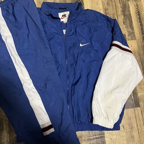 Vintage 90s Nike Swoosh Blue Sweatsuit XL - Picture 2 of 12