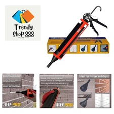 Mortar Pointing Gun, 1 Quart 32 fl oz. Capacity, 12:1 Thrust,2 Nozzles, Adjus...