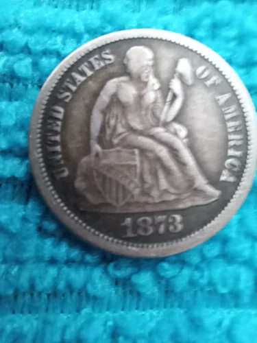 US seated Liberty Dime, No arrows , good