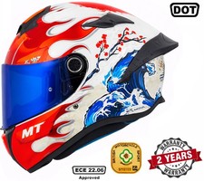 MT TARGO S YAMANAKA A5 JAPAN FULL FACE ECE22.06 MOTORCYCLE HELMET + BLUE VISOR