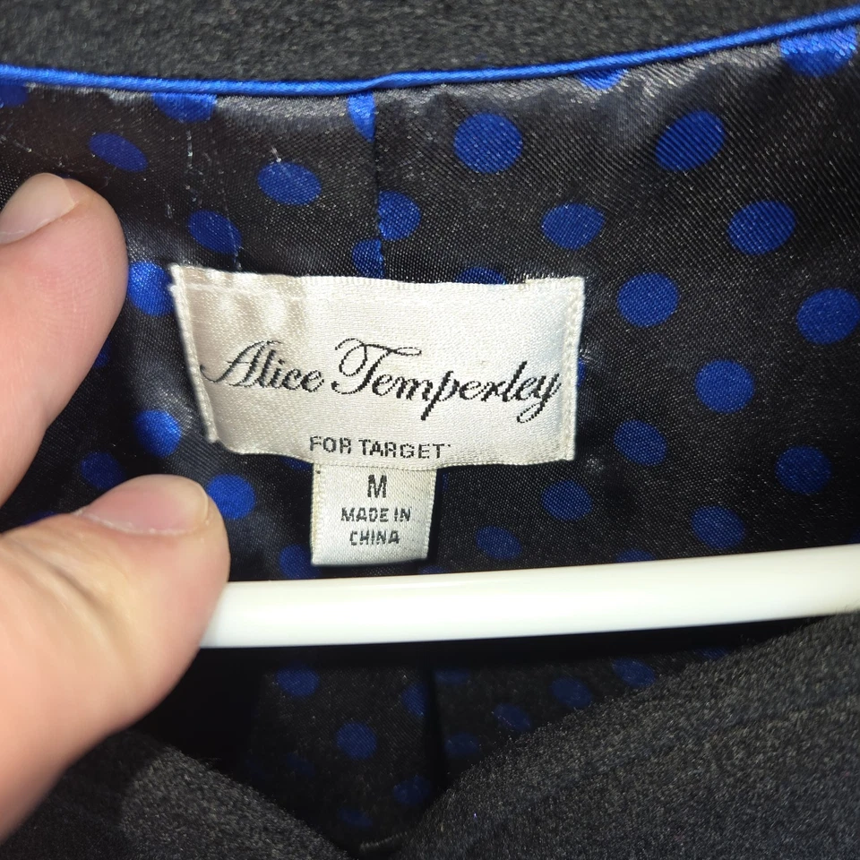 Chaqueta Alice Temperley For Target para mujer negra mezcla de lana manga globo talla M Foto 2 de 4