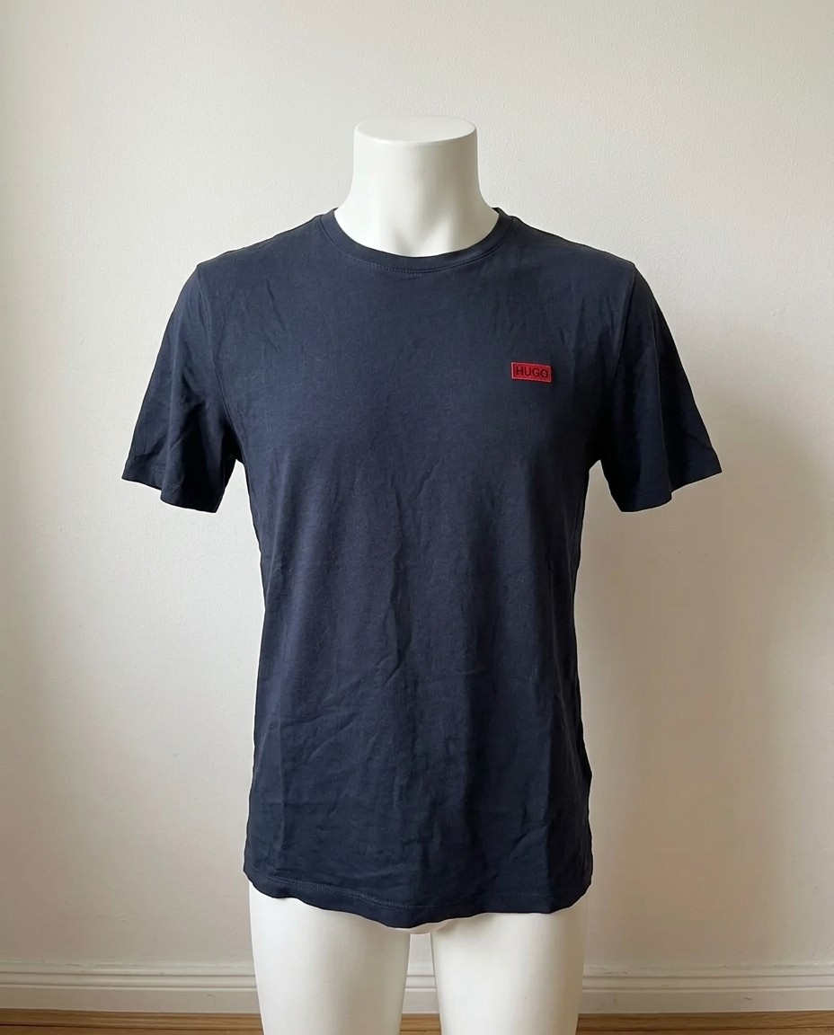 HUGO BOSS T-SHIRT UOMO TG.L BLU ORIGINALE