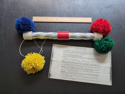 POM POM STICK Magic Trick Silver Bar Large Stage Magician Comedy