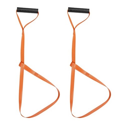 2pcs Deer Drag Harness, Orange Deer Puller Sled Rope with Self-Lock Loop and ...