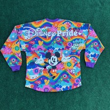 Mickey Mouse Spirit Jersey Disney Pride Puff Print Long Sleeve Adult Size S