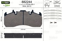 Bremsbelagsatz Scheibenbremse Optipack Valeo 882244 FüR Fe Midlum Renault Volvo