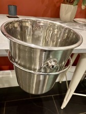 Table Edge Wine Bucket Stand & Stainless Steel Bucket