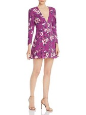 Rahi PURPLE Wren Reese Floral V-Neck Mini Dress , Size XS