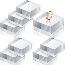 8 Pieces Acrylic Display Block 2 x 2 x 1 Inch Clear Polished Acrylic Square D...