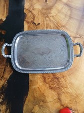 Antique Vintage Oneida America Silver Plate Butler Serving Tray
