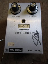 Vintage Bogen Model BT-20A Transistor Mobile Amplifier Untested Very Nice!