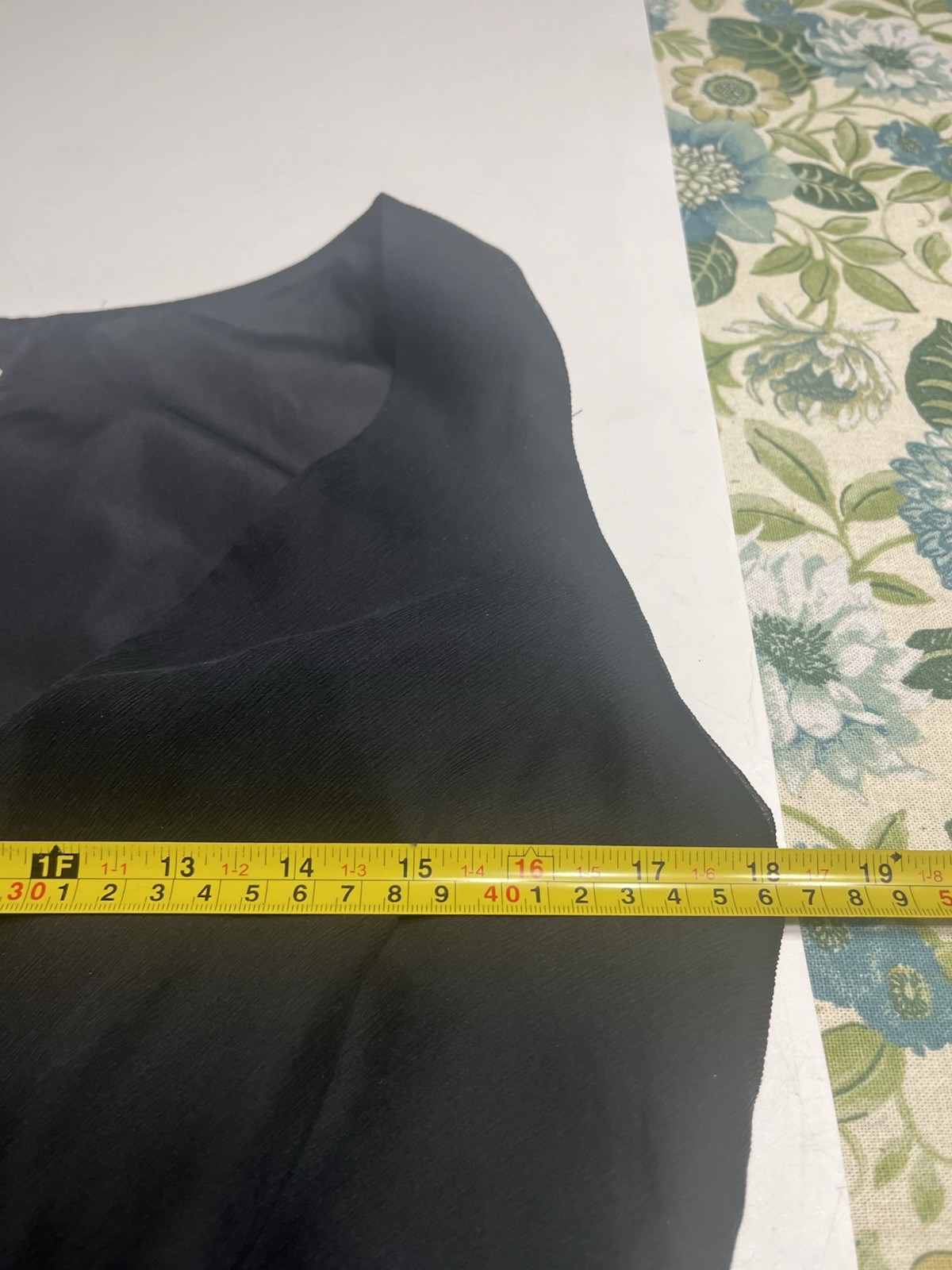 J Crew Dress 100% Silk Black Crepe Chiffon Layere… - image 10