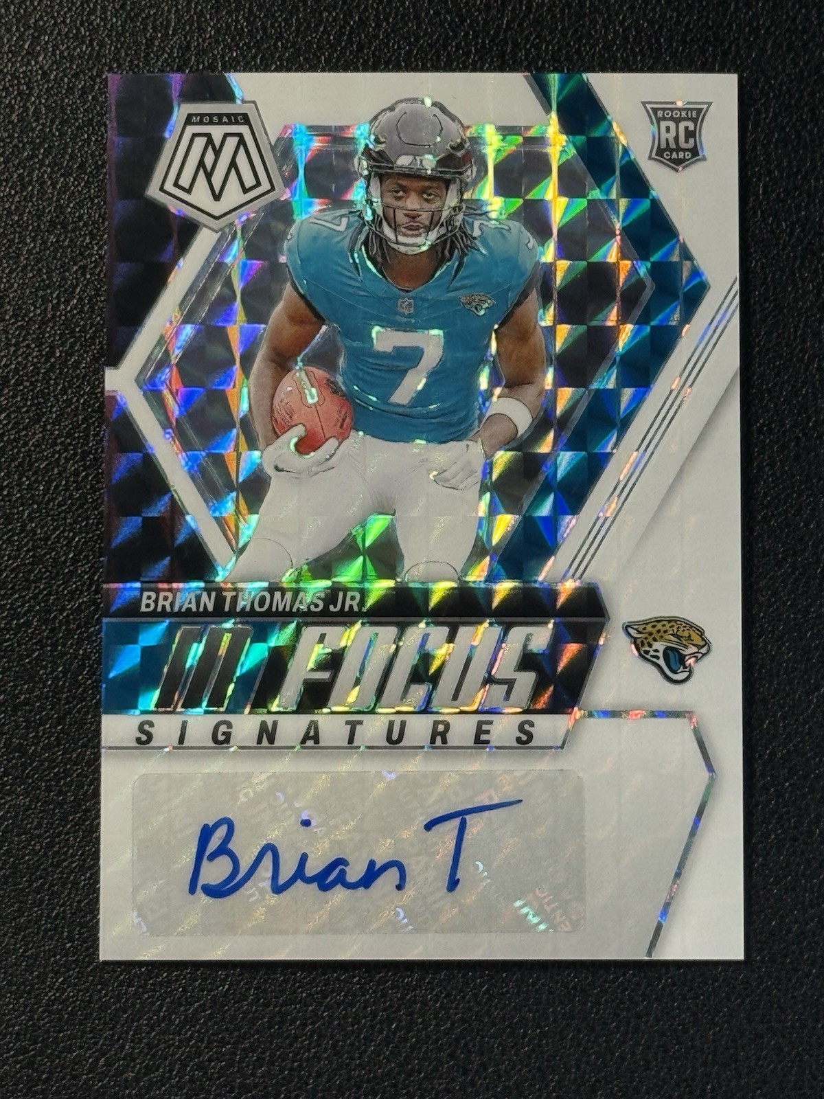 2024 BRIAN THOMAS Jr Rookie Mosaic In Focus Signatures White Auto #/25 🔥 RC