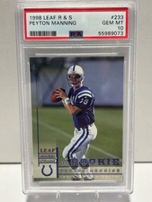 1998 Leaf Rookies & Stars -Peyton Manning #233 Rookie Card (RC). rookie card picture