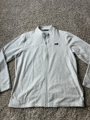 Travis Mathew Jacket Mens XXL Grey Cloud 2.0 1/4 Quarter Zip Fleece Golf Logo