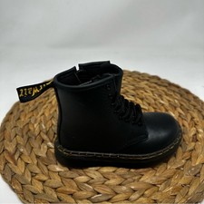 DR MARTENS Zavala Combat Boots Black Size 8 Toddler