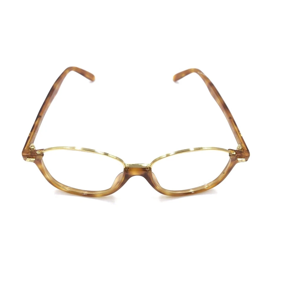 Monturas de gafas redondas doradas Caremel Valentino MOD VG18 94 53-16 140 Italia NUEVO Foto 3 de 4