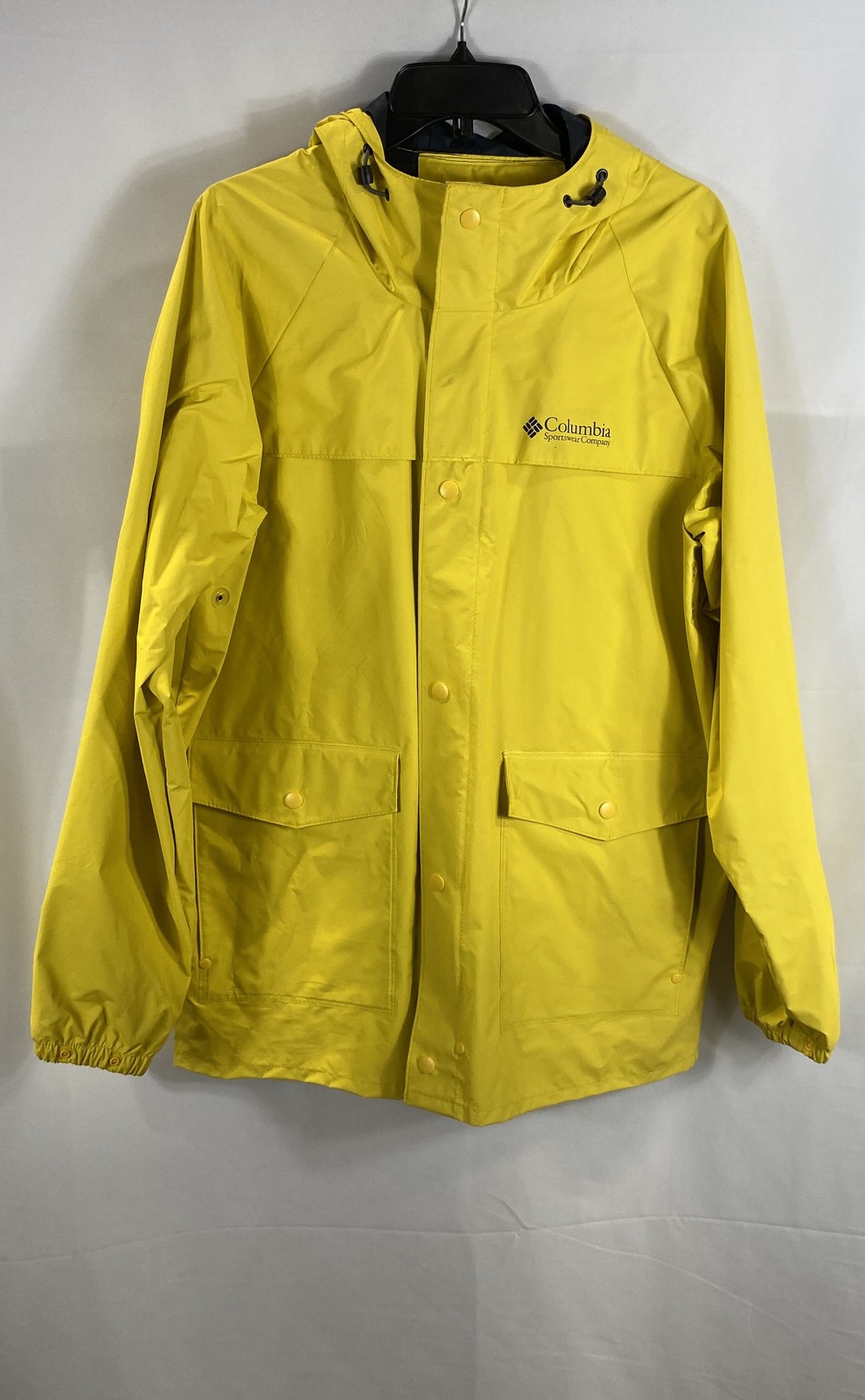 Jacket Yellow Hooded Waterproof Size M