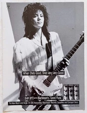 JOAN JETT~GOOD MUSIC~1986 ALBUM PROMO PRINT AD ADVERT POSTER PINUP~(RUNAWAYS)