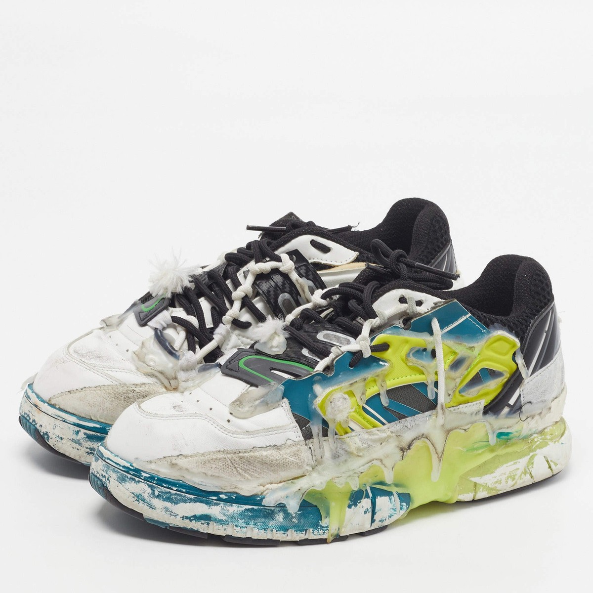 Maison Martin Margiela Fusion Size 41 WhiteTurquise Leather and