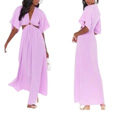 Show Me Your Mumu Dana Lilac Cutout Maxi Dress Goddess Resort Bridesmaid NWT S