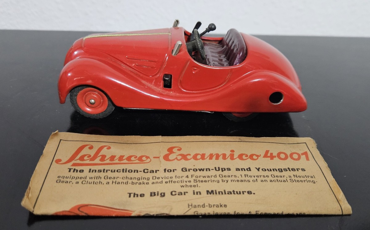 Schuco Examico 4001 ミニチュアカー Vtg Schuco Examico 4001 Windup Metal Car Red Original Made in