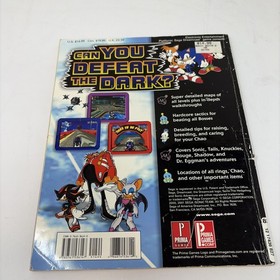 Sonic Adventure 2 Prima's Official Strategy Guide Sega Dreamcast 2001 GameCube