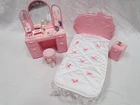 VTG 1987 BARBIE “SWEET ROSES” #4764 VANITY/MIRROR NIGHTSTAND SET BED MORE!