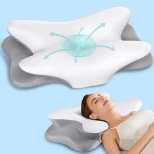 Cervical Neck Pillow for Pain Relief - Ergonomic Side Sleeper Pillow for Neck...