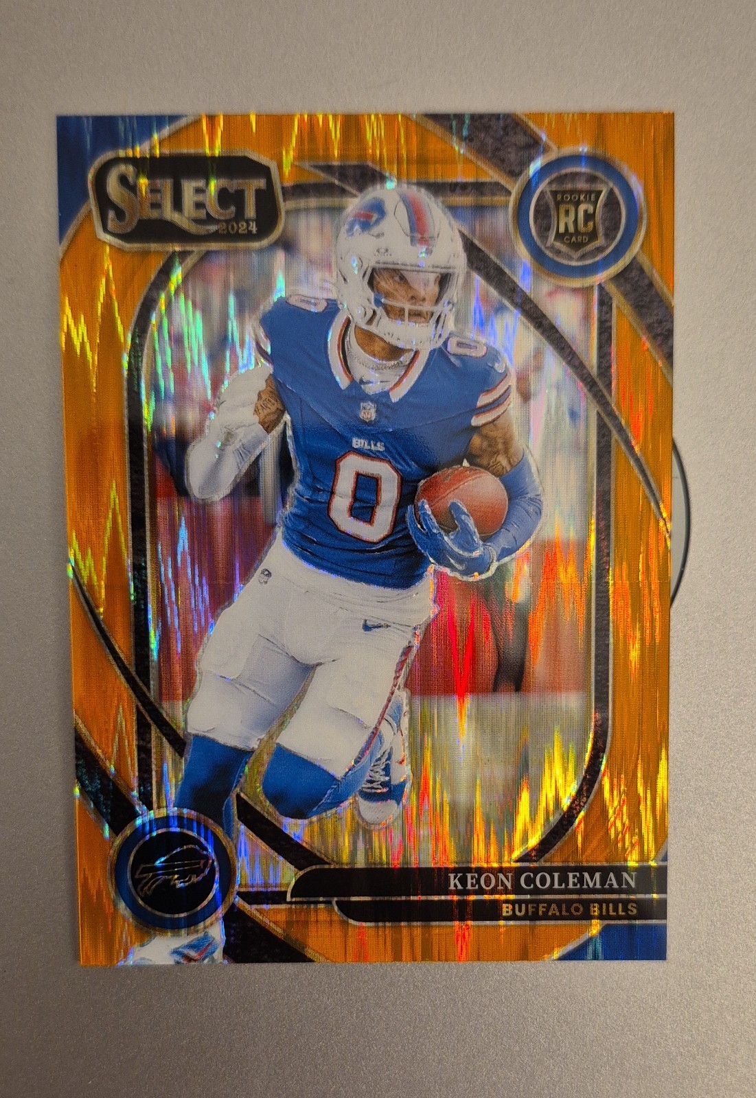 2024 Panini Select - Club Level Keon Coleman #280 Orange Shock Prizm /399 (RC)