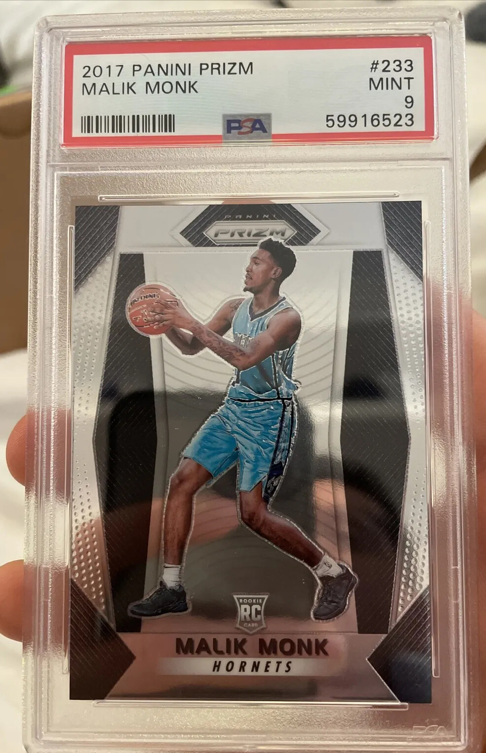 MALIK MONK 2017-18 Panini Prizm #233 PSA 9 MINT Rookie RC