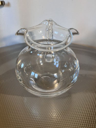 Vintage Tiffany & Co. mundgeblasen geformtes Glas gekräuselt Wasserkrug Krug - Bild 4 von 7