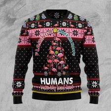 BG Flamingo Make Me Happy Ugly Christmas Sweater 3D Printed Best Gift For Xmas A