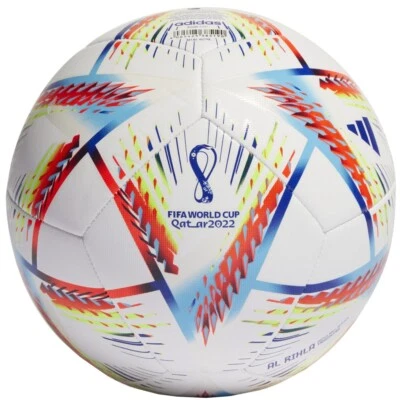 adidas Al Rihla genähter Trainingsball Fußball WM 2022 Katar weiß/pantone [H5779
