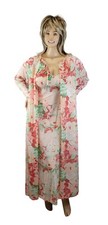 Vintage 1960s Gossard Artemis Long Floral Nightgown Robe Peignoir Set Small EUC