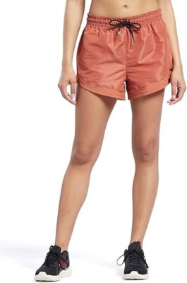 Core 10 by Reebok Women's Mid-Rise Shiny Woven Shorts, Brown, XL