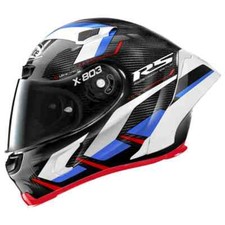 X-Lite X803 RS Motomaster Casco Spoiler Rimovibile Rosso/Blu + Visiera WQ