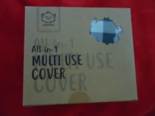 KeaBabies Black Gray White Gingham All-in-1 Multi Use Cover NEW