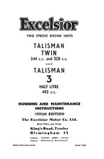 (0554) 1959-1960 Excelsior Talisman twin maintenance instruction