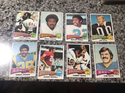 #ad U Pick 1975 Topps football commons stars #1 265 SINGLES YOU PICK ANY CARD S $1.00