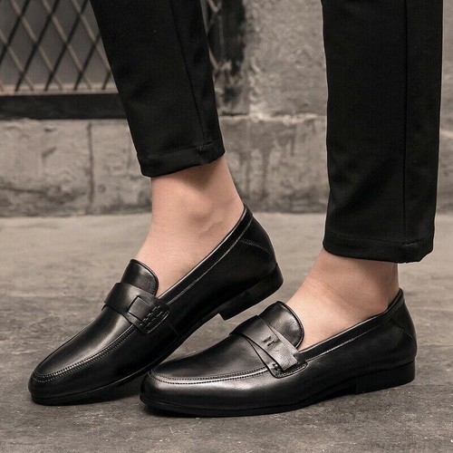mens dress casual shoes black