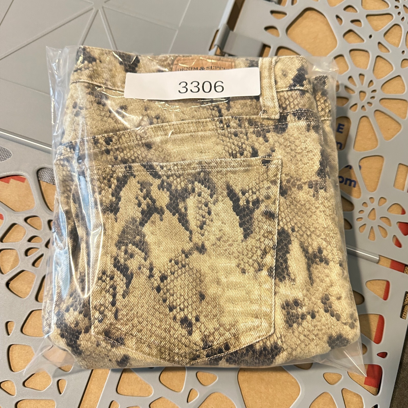 Ralph Lauren Denim & Supply Skinny Jeans Women's 28 Tan Snake Print Ankle Zip thumbnail 14