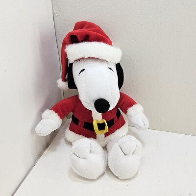 Snoopy Hallmark Santa Plush Stuffed Animal Christmas Peanuts 15''
