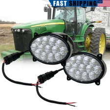 For John Deere RE181282,RE180613,RE271573 Oval LED Tractor Hood Light Headlight 