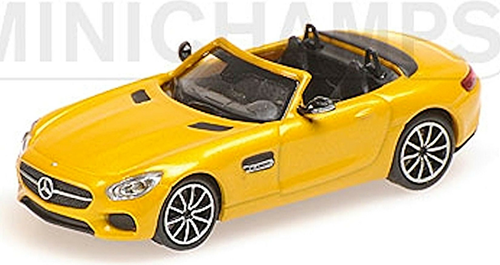 Mercedes AMG GT S Roadster Yellow Metallic 2015-17 1:87 Minichamps