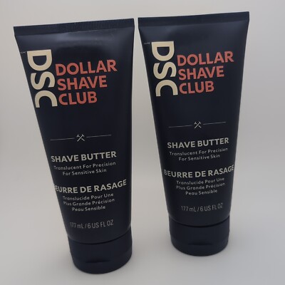 2 Pack Dollar Shave Club DSC Shave Cream-6oz-for Sensitive Skin Shave Butter