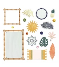 Creative Memories BOHO ESCAPE FOILED EMBELLISHMENTS  40 Ct., 20 Foiled 28 "Gems"